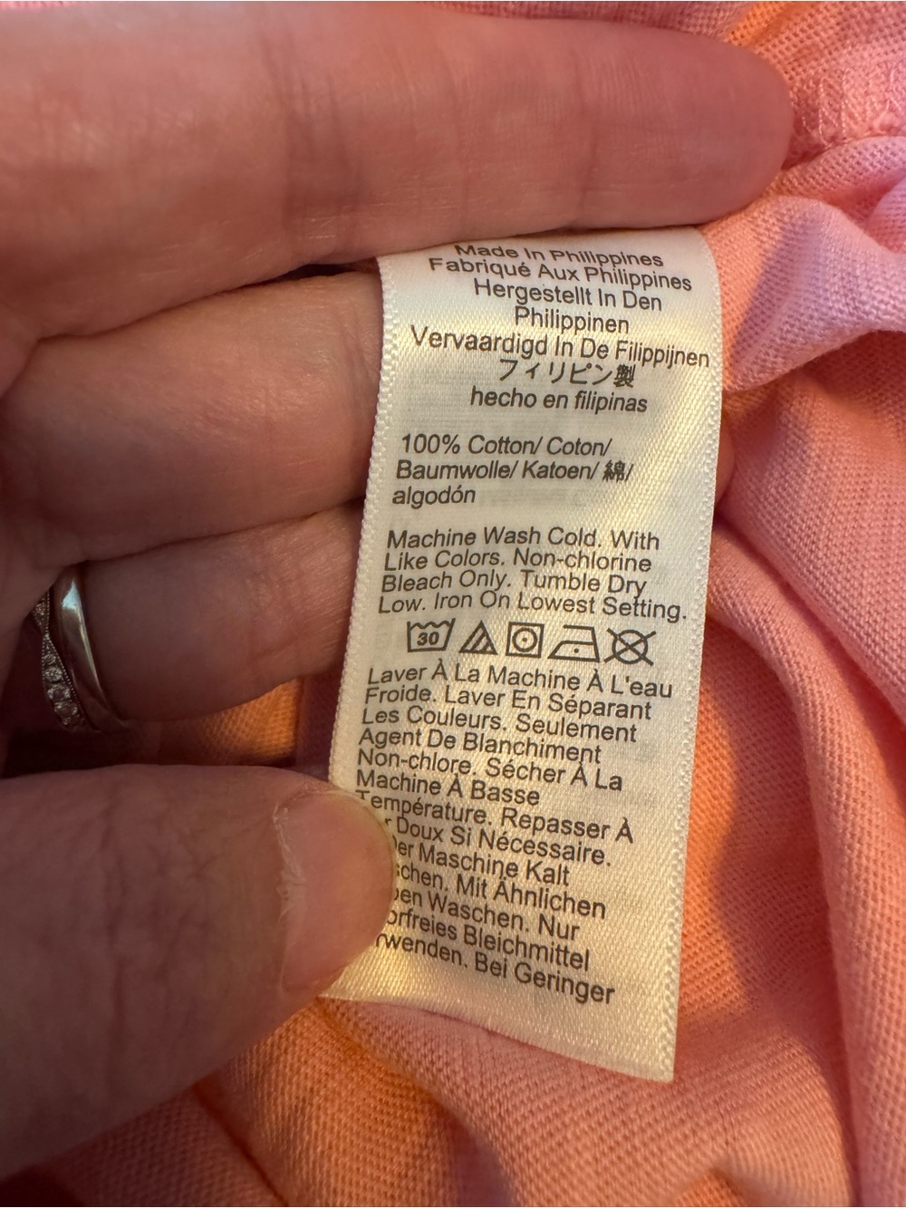 2/6$ JCrew Womens 100% Cotton Girlfriend Tee Coral Small - Picture 4 of 4